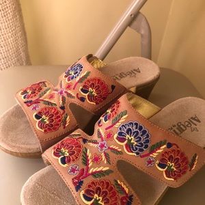 Algeria leather adjustable slide sandals Size 38